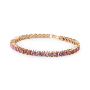 PINK SAPPHIRE BAGUETTE PICKET BANGLE