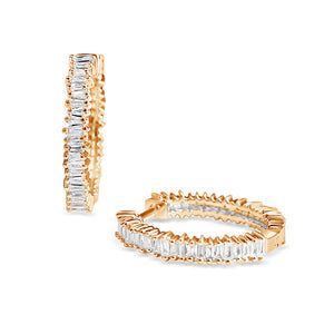HORIZONTAL BAGUETTE DIAMOND EARRINGS