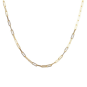 14K GOLD MINI PAPERCLIP CHAIN 