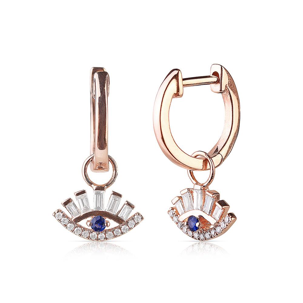 EVIL EYE CHARM EARRINGS