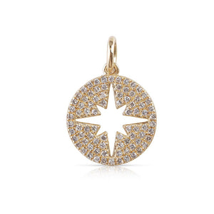 SMALL INSIDE OUT DIAMOND STAR CHARM