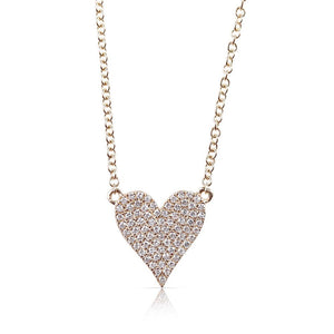 DOUBLE SIDED DIAMOND AND RUBY HEART NECKLACE