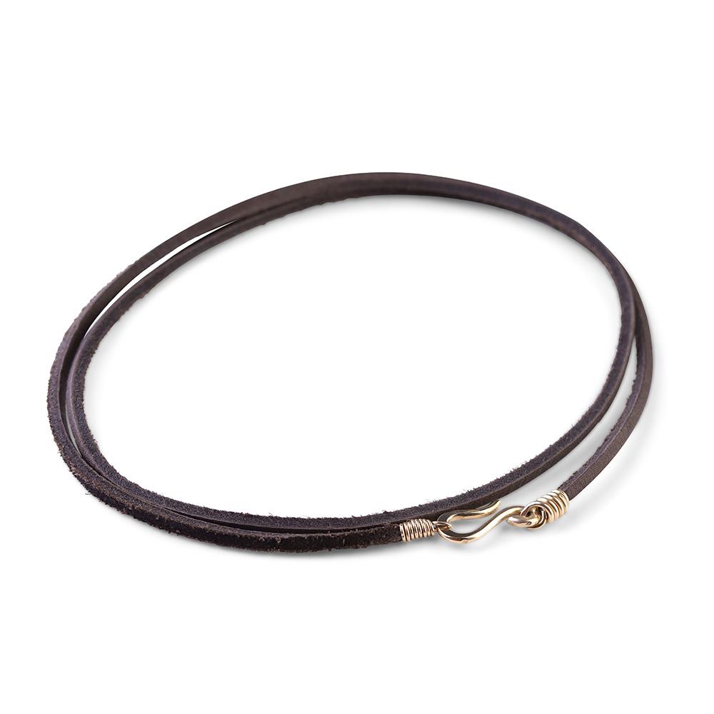 18K GOLD SUEDE WRAP CHOKER