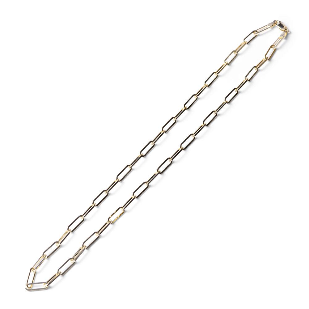 14k SOLID GOLD MEDIUM PAPERCLIP CHAIN