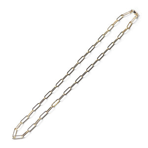 14k SOLID GOLD MEDIUM PAPERCLIP CHAIN