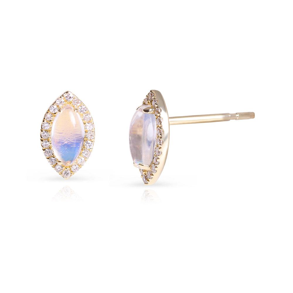SADIE MOONSTONE AND DIAMOND EARRINGS