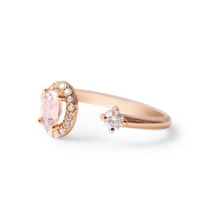MORGANITE WITH DIAMOND WRAP RING