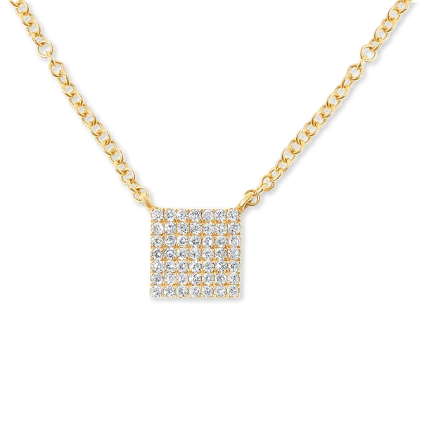 SALT. Fine Jewelry SQUARE DIAMOND PAVE PENDANT SALT. Fine Jewelry CA