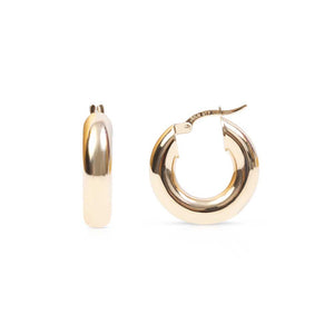 14K GOLD 20 MM CHUNKY TUBE HOOPS