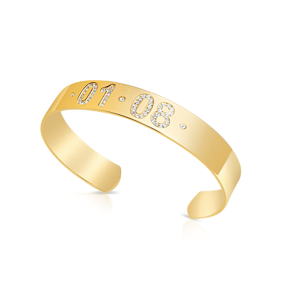 PERSONALIZED DIAMOND DATE CUFF
