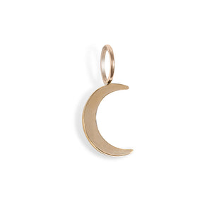 SALT. Fine Jewelry 14K SOLID GOLD MOON CHARM SALT. Fine Jewelry CA