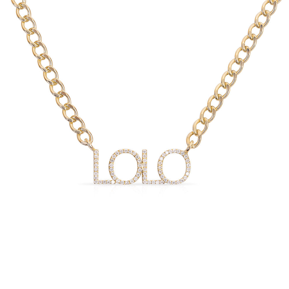 14K GOLD PERSONALIZED CUBAN LINK NECKLACE