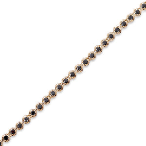 BLACK DIAMOND TENNIS CHOKER NECKLACE