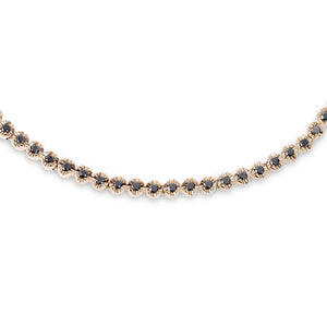 BEZEL SET BLACK DIAMOND TENNIS CHOKER
