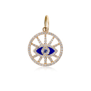 DIAMOND AND BLUE LAPIS EVIL EYE CUTOUT MEDALLION
14K GOLD DIAMOND AND LAPIS EVIL EYE MEDALLIONCHARM
Diamond and Lapis Evil Eye Cutout Medallion
Lapis Evil Eye Medallion with Diamonds
Diamond and Lapis Evil Eye Pendant
Lapis and Diamond Evil Eye Cutout Charm
Luxury Diamond and Lapis Evil Eye Medallion
Evil eye medallion
Diamond pendant
Lapis pendant
Fine jewelry
Designer charm
Luxury pendant
Statement jewelry
Protection charm
Custom medallion