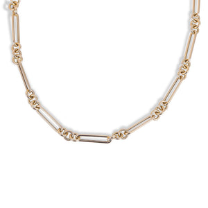 LONG LINK 14K GOLD HOLLOW CHAIN