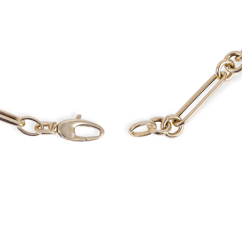 LONG LINK 14K GOLD HOLLOW CHAIN