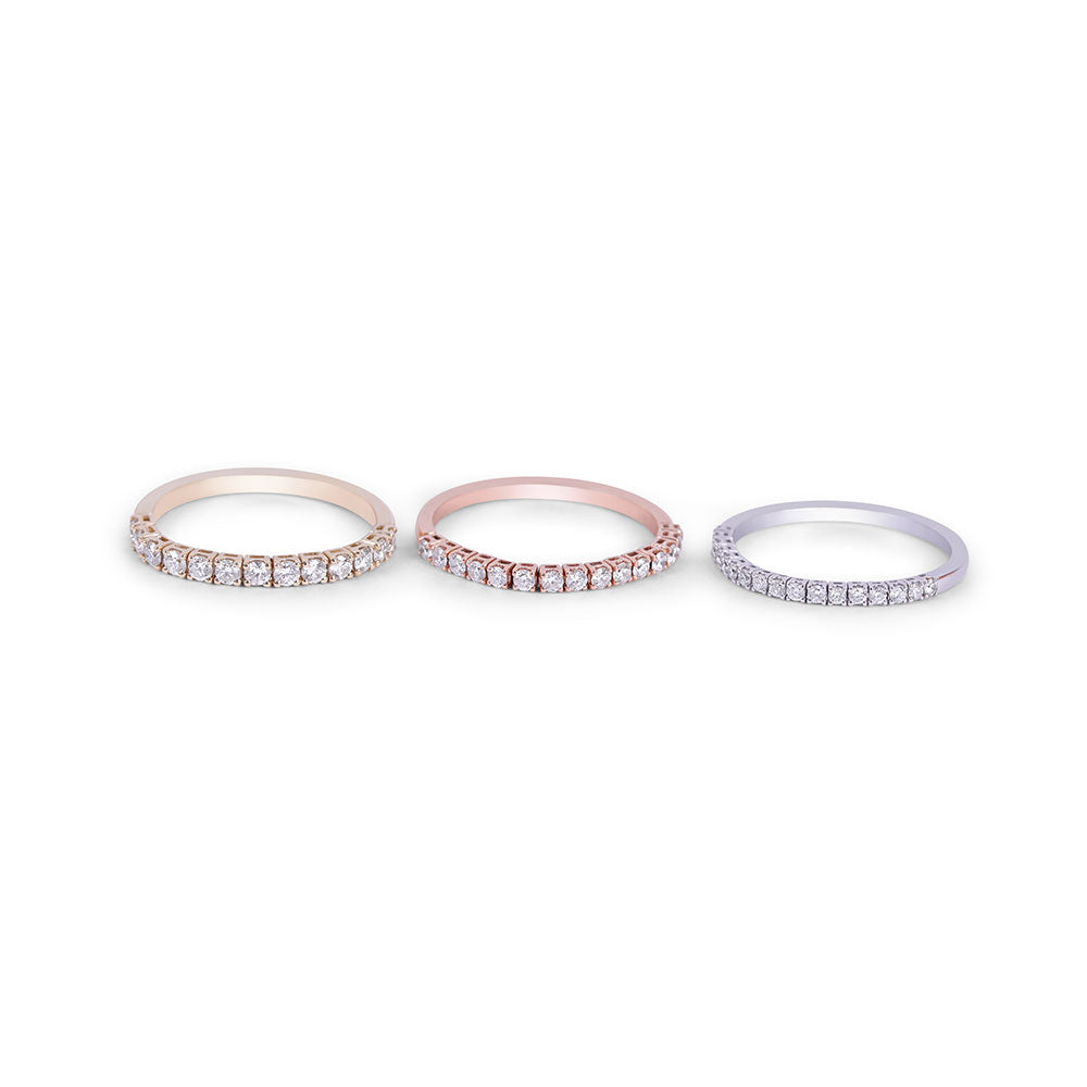 14K GOLD AND DIAMOND TENNIS RINGS