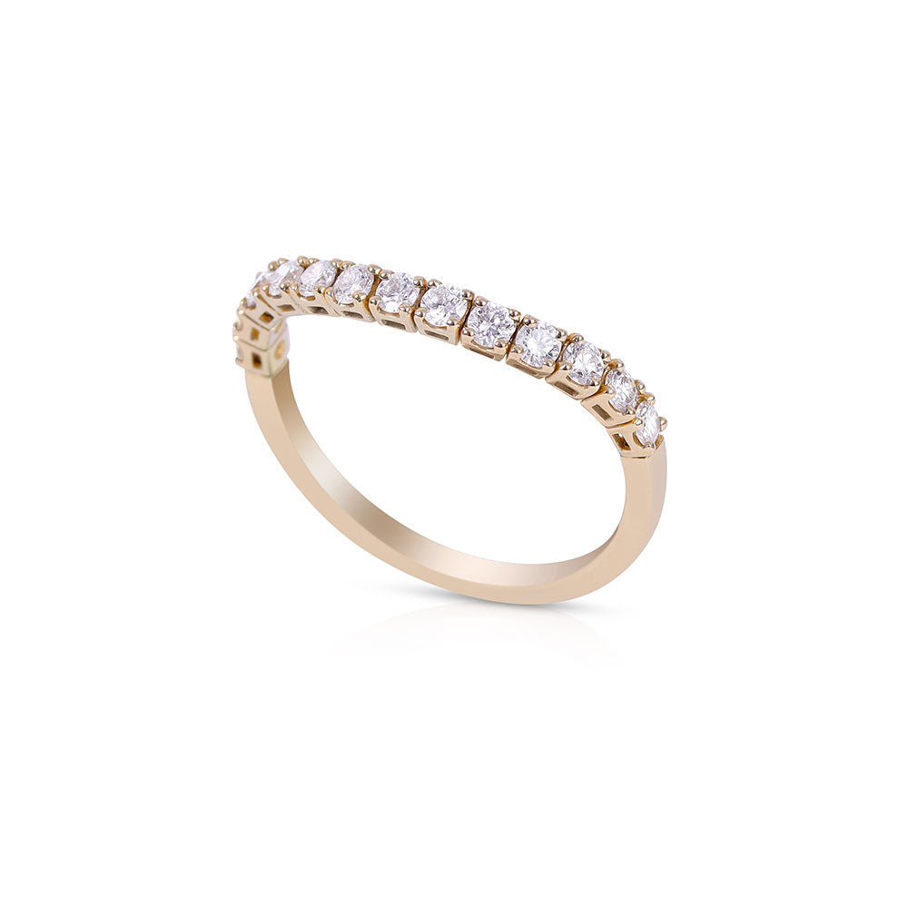 14K YELLOW GOLD MOVEABLE DIAMOND RING