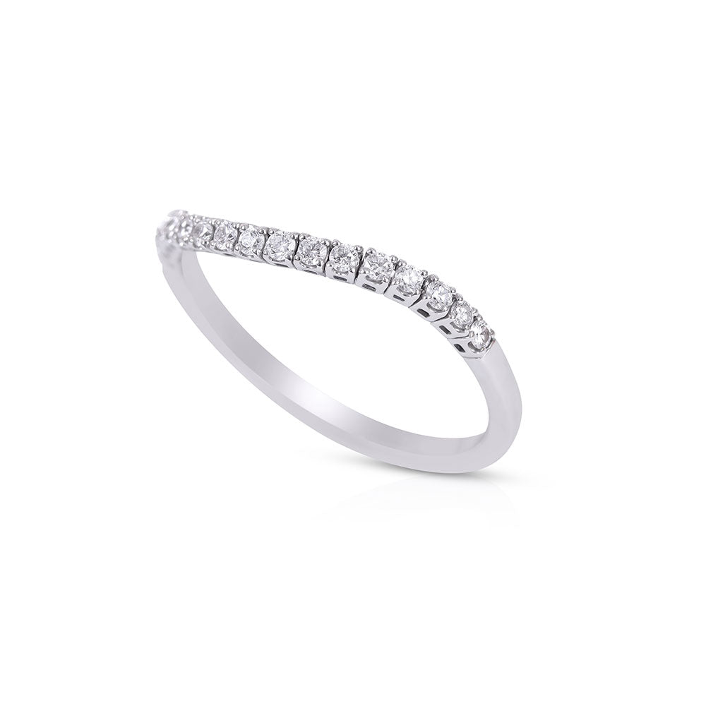 14K WHITE GOLD MOVEABLE DIAMOND RING