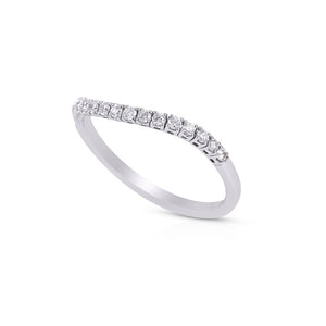 14K WHITE GOLD MOVEABLE DIAMOND RING