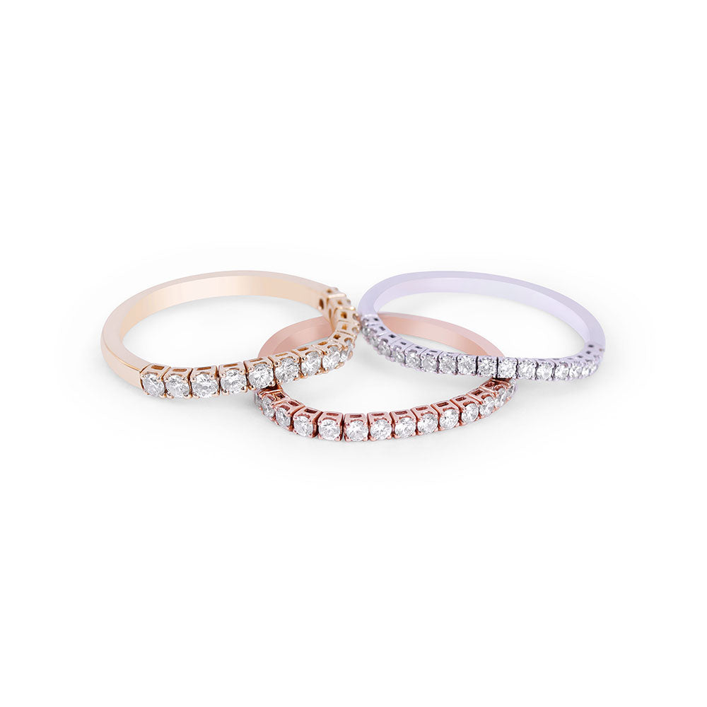 14K GOLD FLEXIBLE DIAMOND RINGS