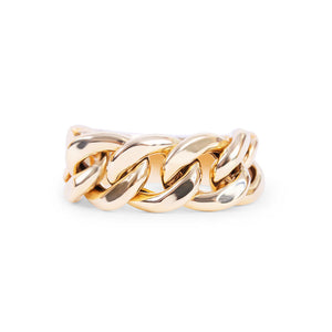 JUMBO GOLD CHAIN LINK RING