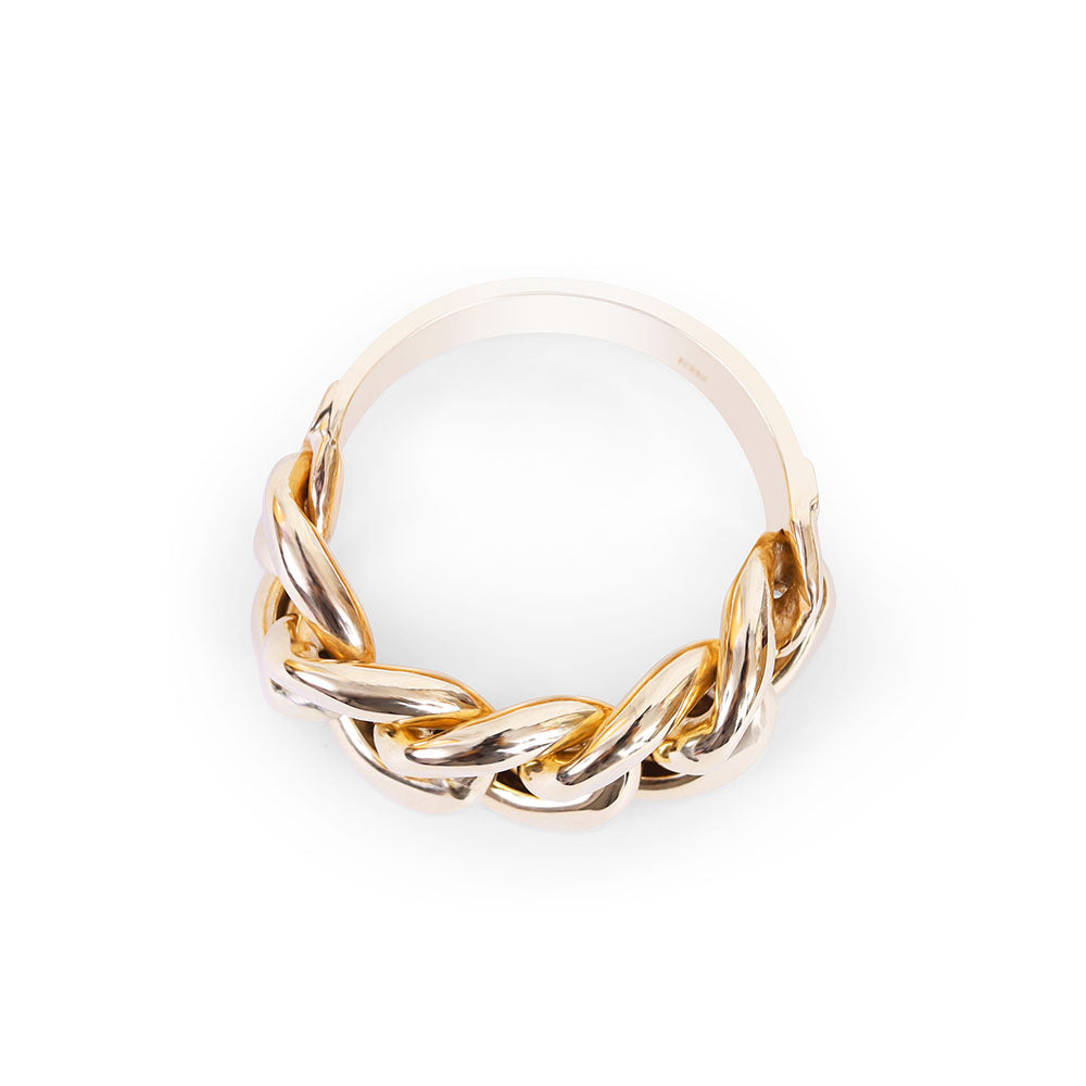 JUMBO 14 GOLD CURB LINK RING