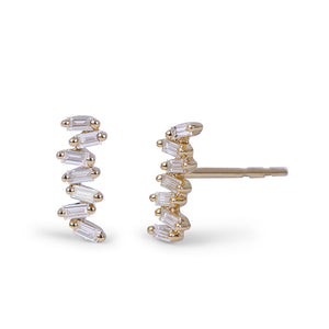 DIAMOND BAGUETTE PICKET CLIMBER EARRING