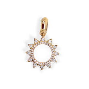 DIAMOND SUN CHARM WITH ENHANCER CLASP