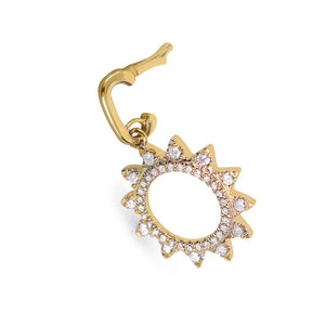 DIAMOND SUN CHARM WITH ENHANCER CLASP