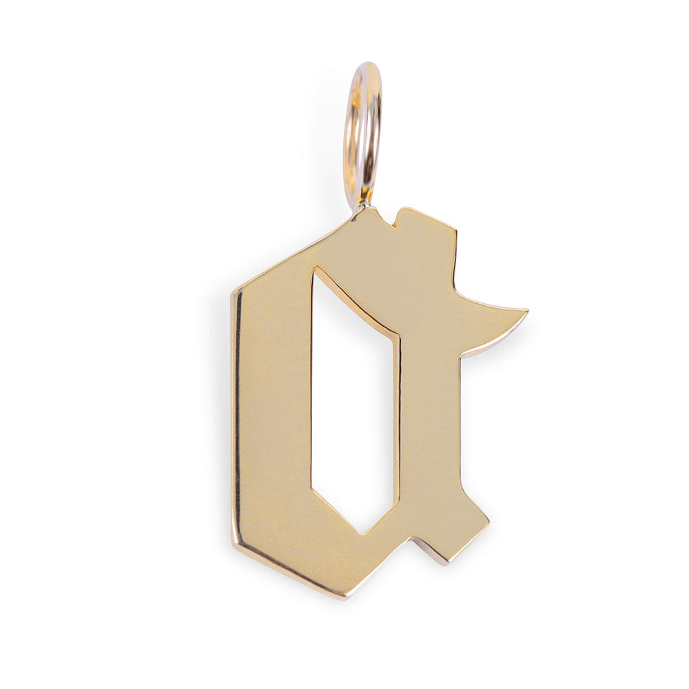 14K GOLD GOTHIC LETTER CHARMS