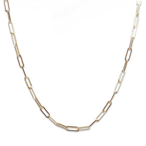 Gold Paperclip Chain Necklace