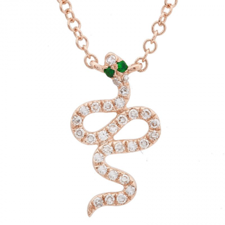 ROSE GOLD DIAMOND SNAKE NECKLACE