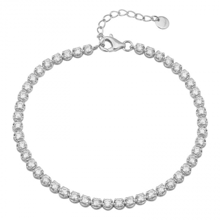 14K GOLD DIAMOND TENNIS BRACELET WHITE GOLD