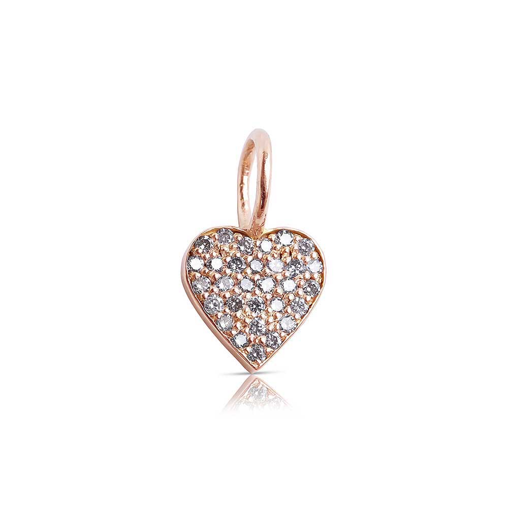 Mini Diamond Heart Charm