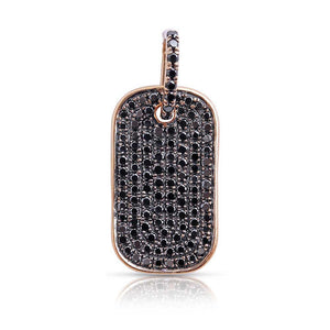 black diamond dog tag charm