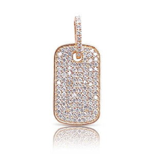 DIAMOND DOG TAG CHARM