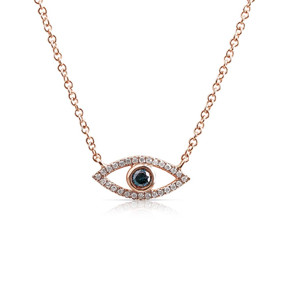 DIAMOND EVIL EYE NECKLACE