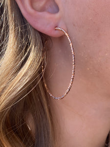 14K GOLD DISCO 1" HOOPS