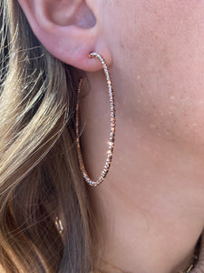 14K GOLD DISCO 1" HOOPS