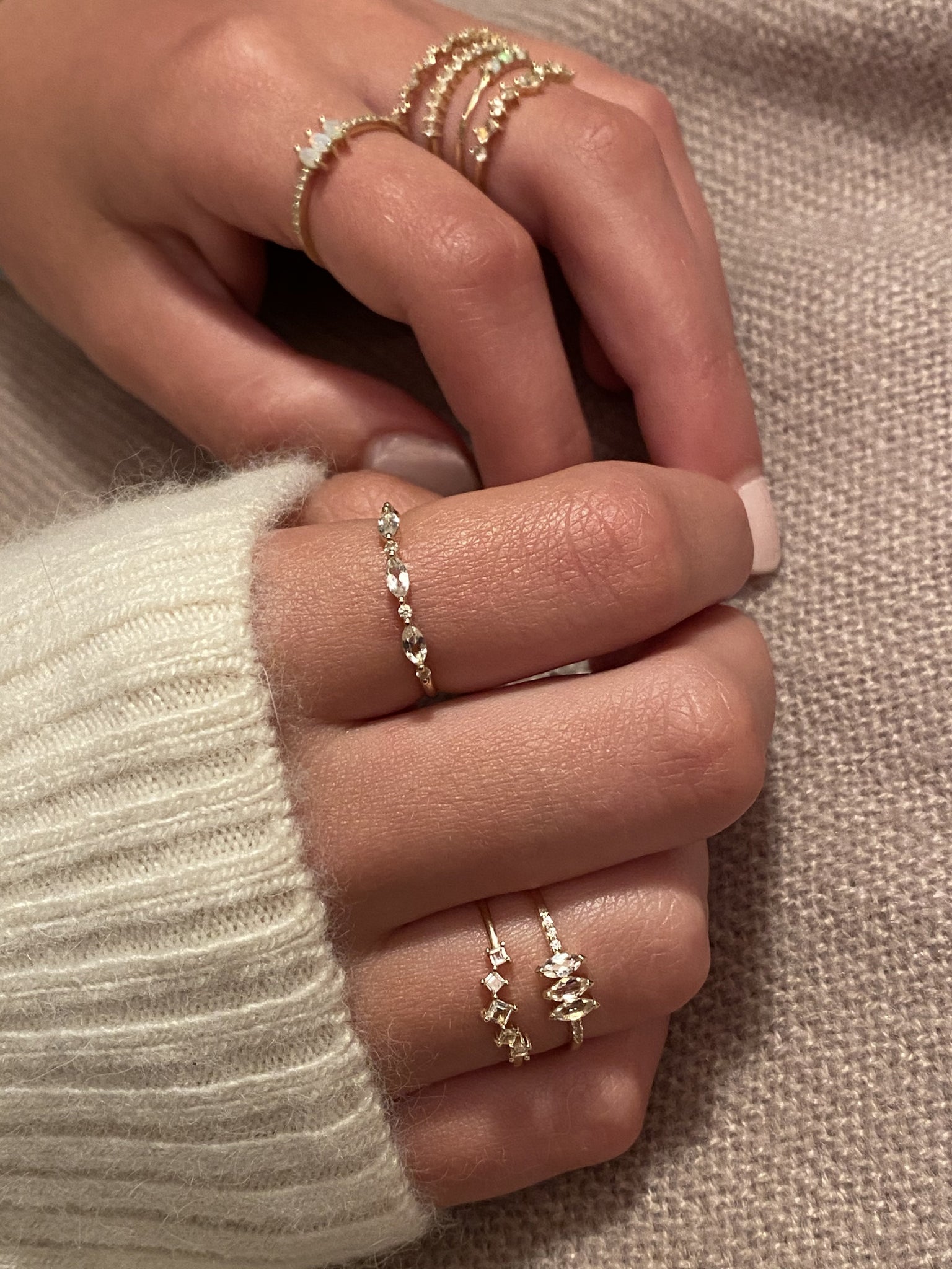 LILA MARQUISE CUT DIAMOND BAND