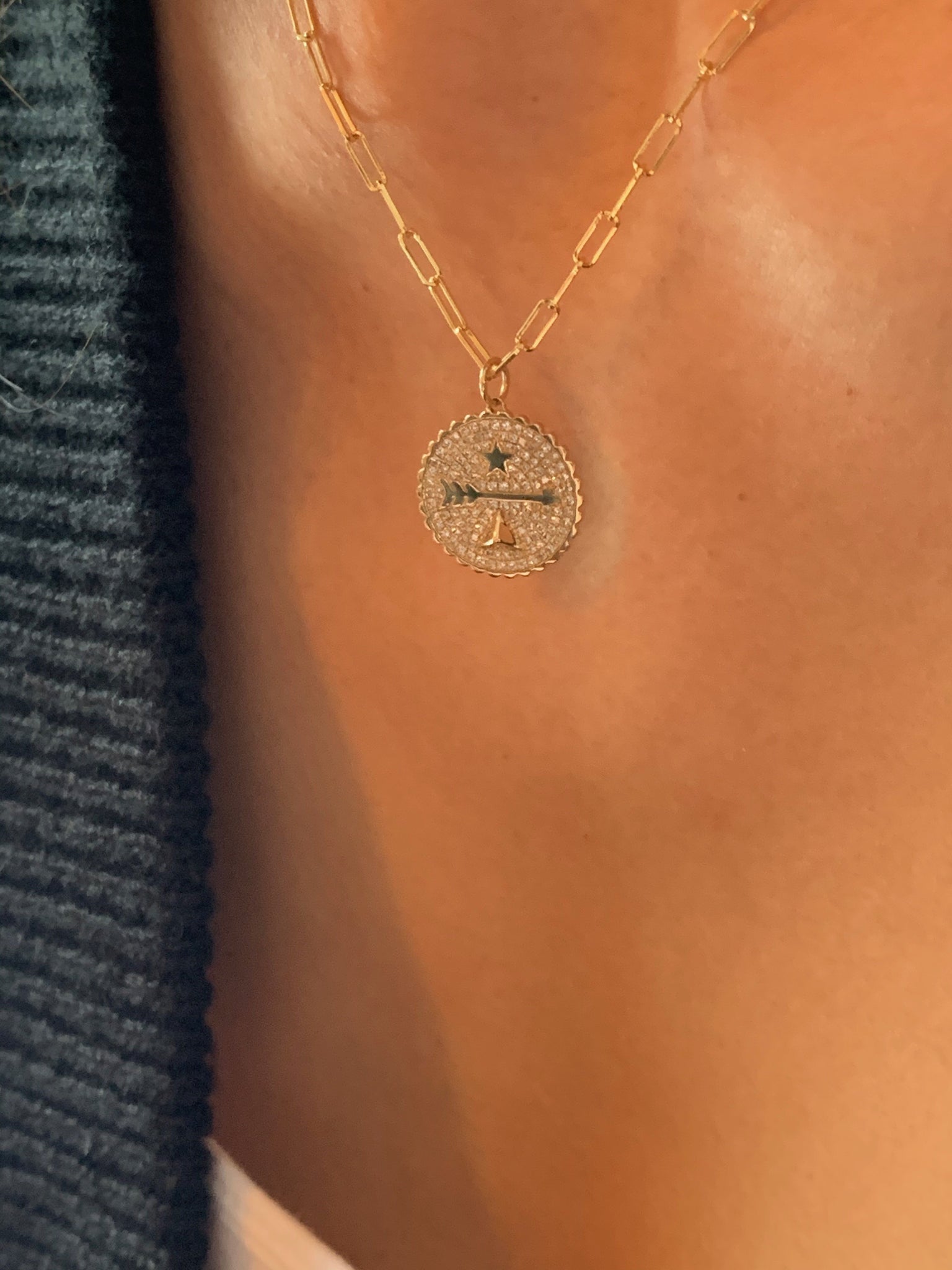14K GOLD AND DIAMOND ARROW MEDALLION
Medium Karma Diamond Talisman Charm
Karma Diamond Talisman Pendant
Medium Diamond Karma Charm
Diamond Karma Protection Charm
Karma Talisman with Diamonds
Diamond charm
Karma pendant
Protection charm
Fine jewelry
Designer talisman
Luxury pendant
Statement charm
Custom karma jewelry
Amulet