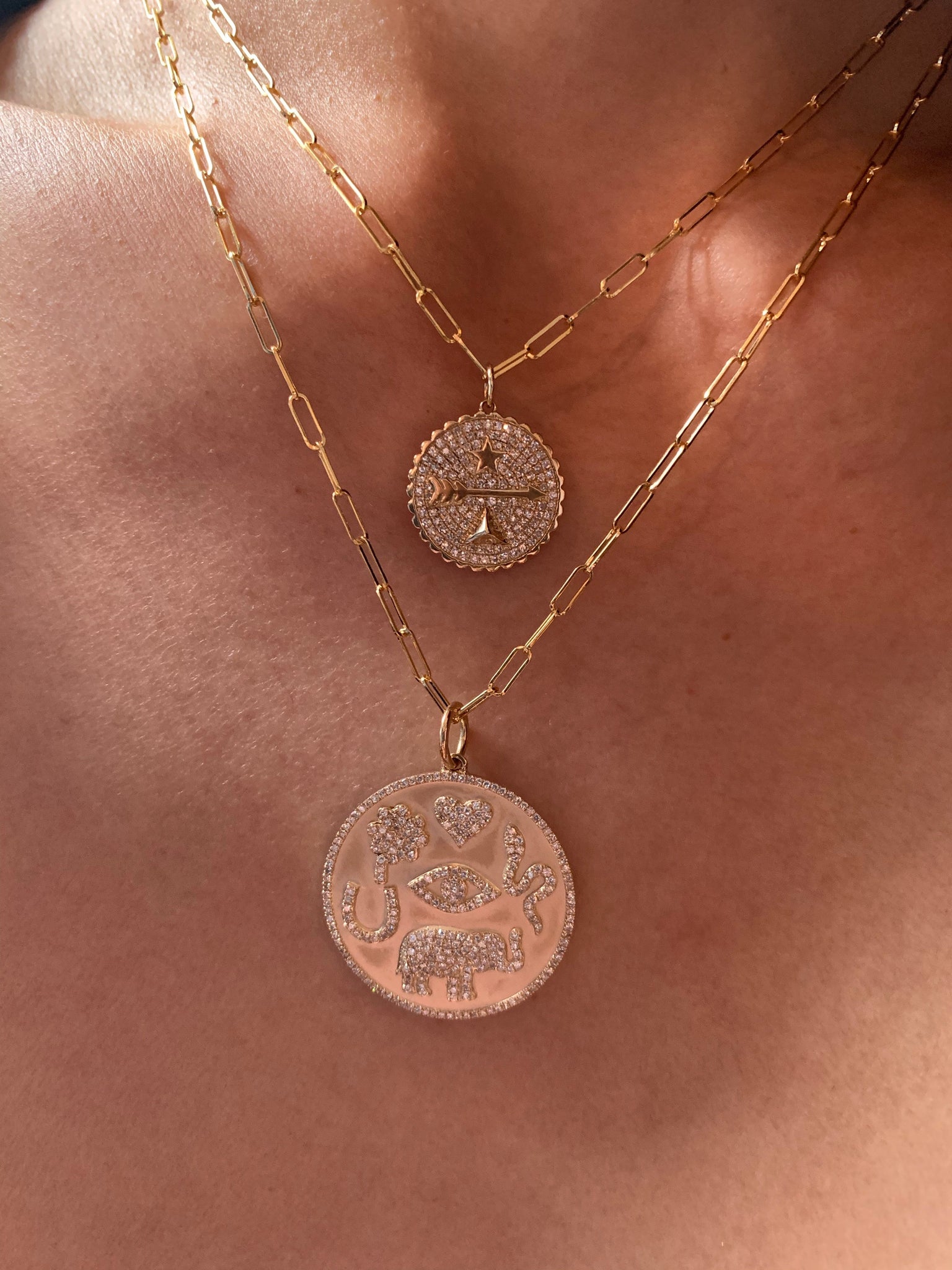 14K GOLD DIAMOND ARROW & STAR MEDALLION
Medium Karma Diamond Talisman Charm
Karma Diamond Talisman Pendant
Medium Diamond Karma Charm
Diamond Karma Protection Charm
Karma Talisman with Diamonds
Diamond charm
Karma pendant
Protection charm
Fine jewelry
Designer talisman
Luxury pendant
Statement charm
Custom karma jewelry
Amulet