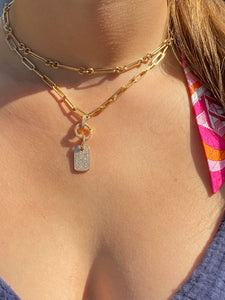 LONG LINK 14K GOLD HOLLOW CHAIN