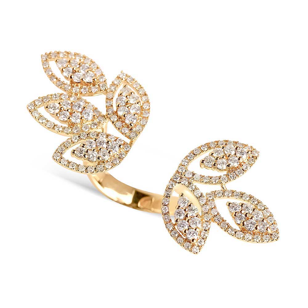 14k GOLD DIAMOND BUTTERFLY RING