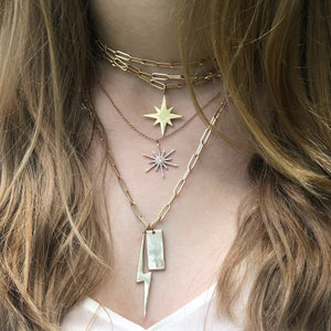 SOLID GOLD EIGHT POINT STAR CHARM