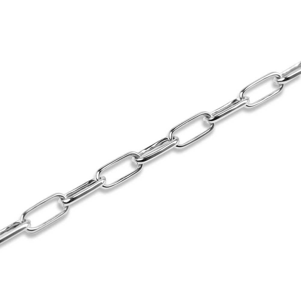 WHITE GOLD PAPERCLIP CHAIN