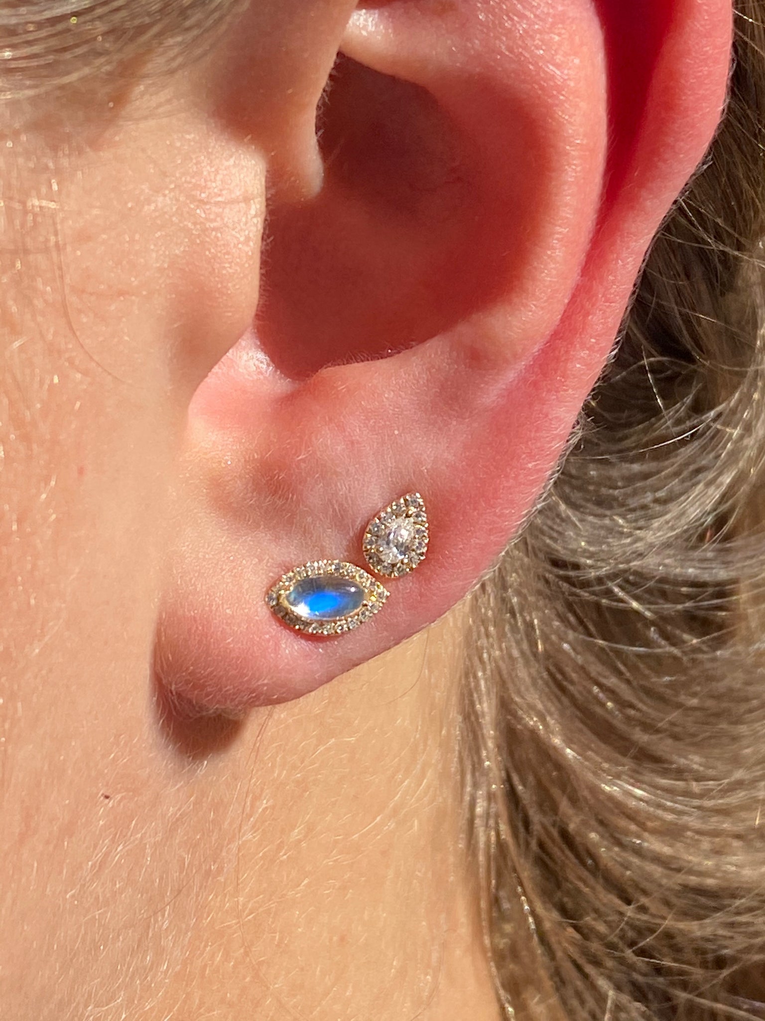 SOPHIE DIAMOND TEAR DROP DIAMOND STUDS