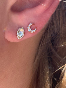 SADIE MOONSTONE AND DIAMOND EARRINGS